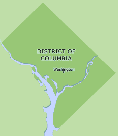 District Of Columbia clickable map