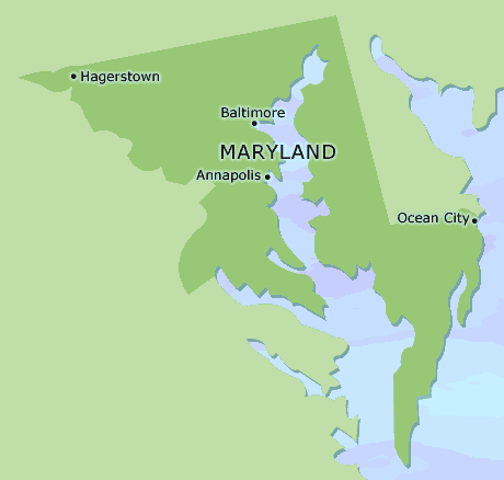 Maryland clickable map