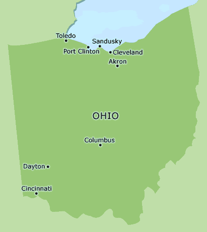 Ohio clickable map