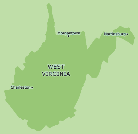 West Virginia clickable map