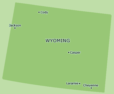 Wyoming clickable map